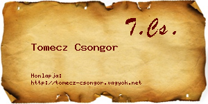 Tomecz Csongor névjegykártya